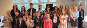 2012 Scholarship Recipients after the April 22 Recital (after the performances, hence the smiles)