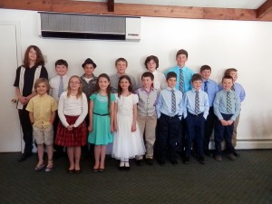 Scholarship recipients for 2013-2014 during the annual recital.
