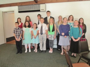 Scholarship recipients for 2013-2014 during the annual recital.